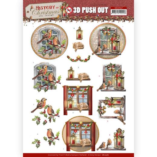 3D-Stanzbogen - Amy Design - History of Christmas - Weihnachts Fenster 