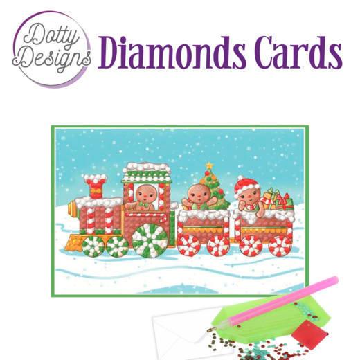 Dotty Designs Diamonds Karte 10 x 15cm - Malen mit Diamanten - Weihnachtszug 