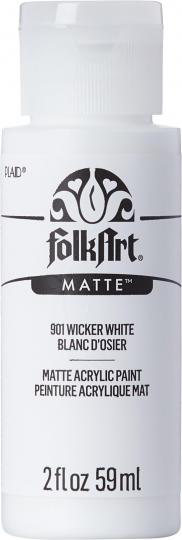 Plaid Folkart - Matte Premium Acrylfarbe - 59ml Wicker White / Korbweide