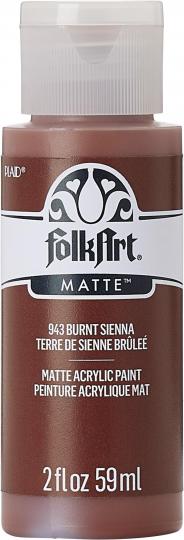 Plaid Folkart - Matte Premium Acrylfarbe - 59ml Burnt Sienna / Gebrannte Siena