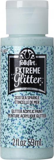Plaid Folkart - Extreme Glitter Acrylfarbe - 59ml Sea Sparkle / Funkelndes Meer