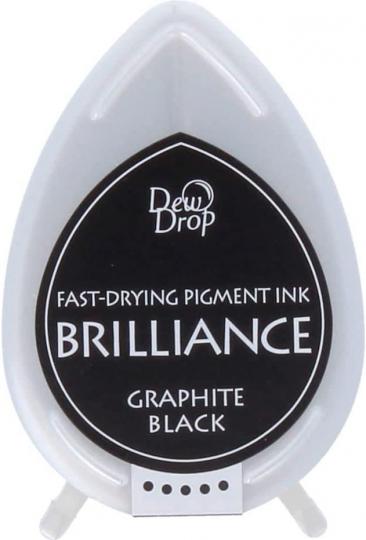 Tsukineko Brilliance Dew Drops Stempelkissen Graphite Black / Schwarz