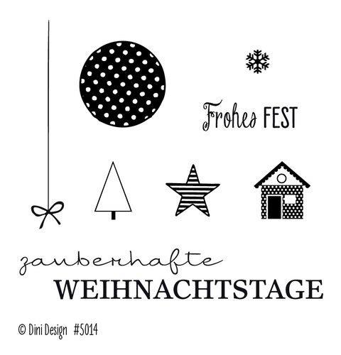 Dini Design Clearstempel 7 x 8cm - Weihnachtstage 