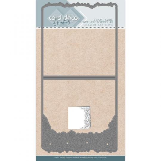 Card Deco - Stanzschablone - Karten - Schneeflocken Borde Quadrat 