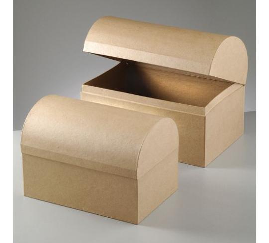 2 Riesen - Schatztruhen Set Pappart 