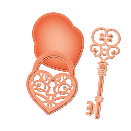 Spellbinders Stanz- & Prägeschablone D-Lites Love Locket 3tlg 