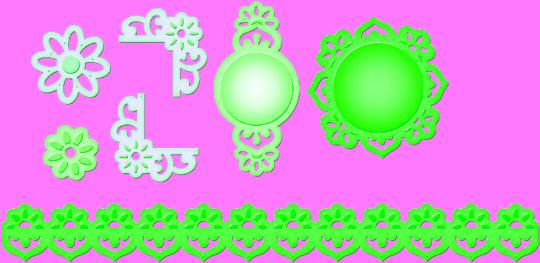 Spellbinders Shapeabilities Stanz- & Prägeschablone Floral Doily Accent 7 Stanzer 