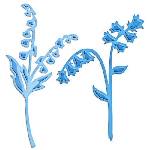 Spellbinders Stanz- & Prägeschablone D-Lites Blue Bells and Lily 2tlg 