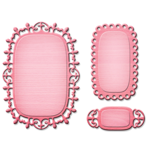 Spellbinders Stanz- und Prägeschablone D-Lites Fancy Label Tags Three 3 Stanzer 