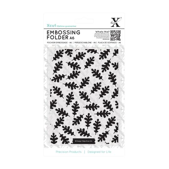 Docrafts Xcut A6 Prägefolder - Muster Eicheblätter 