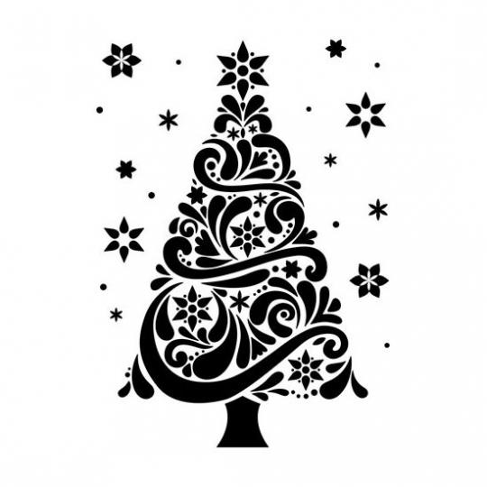 Darice Embossing - Prägeschablone 10,8x14,6cm Weihnachtsbaum 
