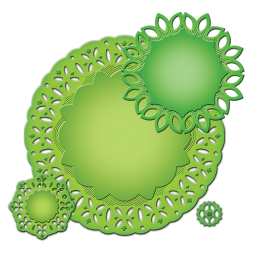 Spellbinders Nestabilities Stanz- & Prägeschablone Decorative Delightsful Circles 4 Stanzer 