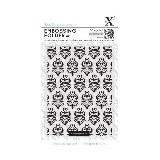 Docrafts Xcut A6 Prägefolder - Damastmuster 