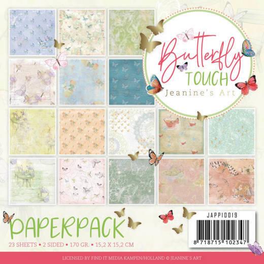 Paperpack - 15,2 x 15,2cm - Jeanines Art - Schmetterlings Touch – 170gr - 