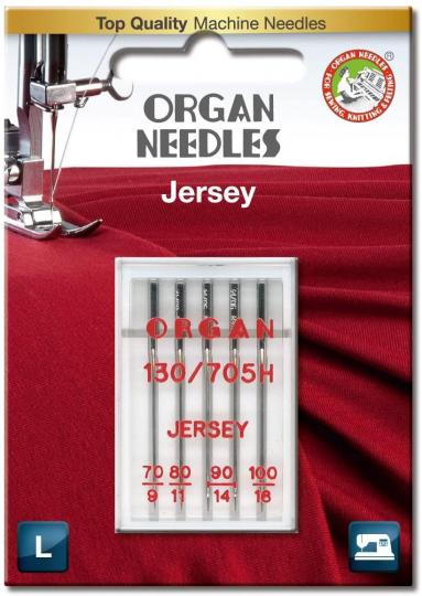 Organ Needles 5 Nähmaschinennadeln - Jersey 70-80-90-100 - 130/705H 