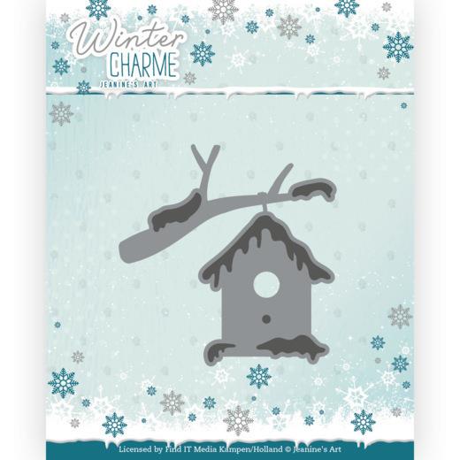 Stanzschablone - Jeanines Art - Winter Charme - Vogelhaus mit Schnee 