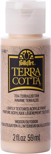 Plaid Folkart - Terra Cotta Effekt Acrylfarbe - 59ml Terrazzo Sand / Terrazzo-Sand