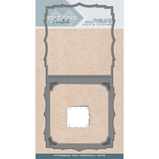 Card Deco - Stanzschablone - Karten - Stechpalme Rahmen Quadrat 