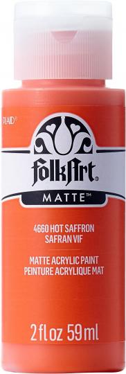 Plaid Folkart - Matte Premium Acrylfarbe - 59ml Hot Saffron / Heißer Safran
