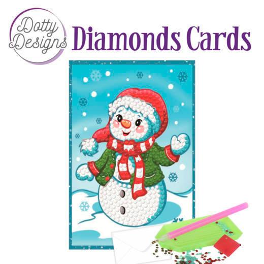 Dotty Designs Diamonds Karte 10 x 15cm - Malen mit Diamanten - Happy Schneemann 