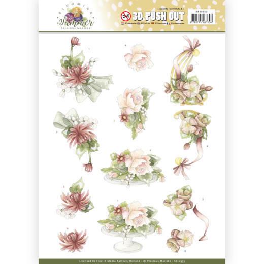 3D-Stanzbogen - Precious Marieke - Blooming Summer - Süße Sommer Blumen 