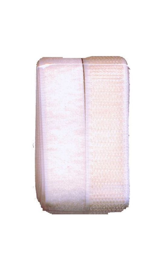 Sandras-Bastelladen, Klettband weiß 20mm/ 100cm / selbstklebend