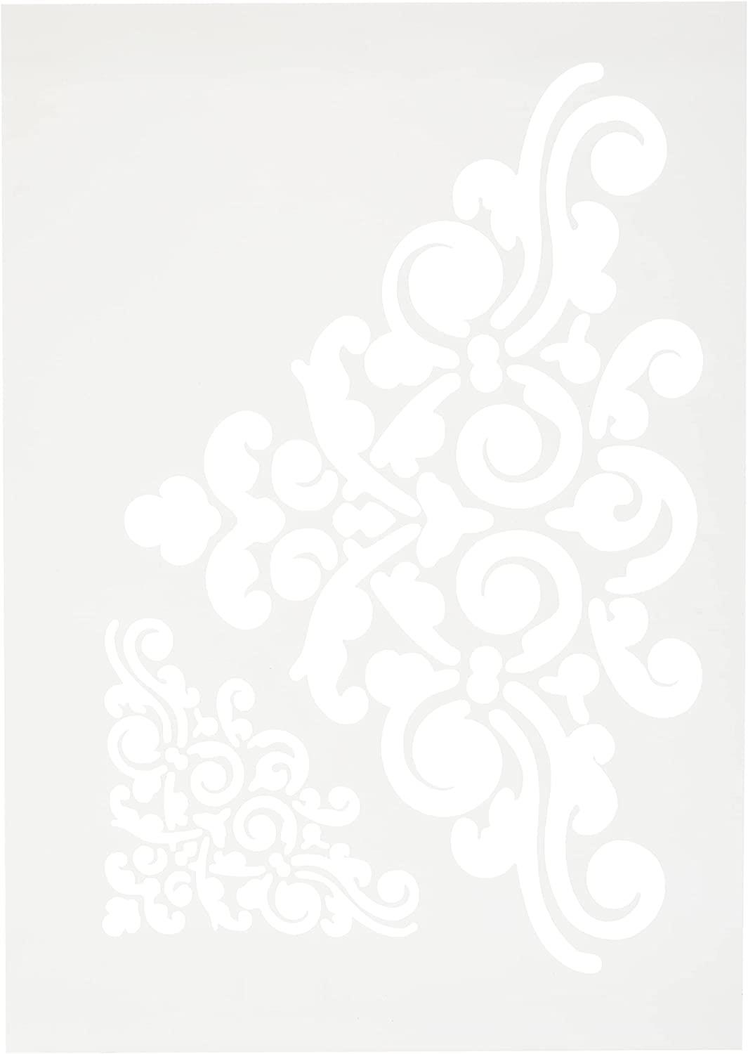 Efco Blumen Schablone A5 – Transparente Kunststoff-Schablone Zum Dekorieren Von Glas, Holz & Textil