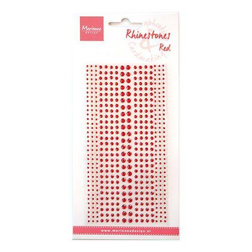 Sandras-Bastelladen, Marianne Design Acryl Strass-Steine Selbstklebend Rot  in 2mm, 3mm & 4mm
